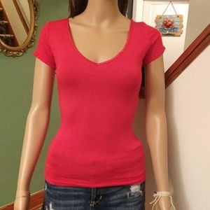 Red lace up top Sz-S